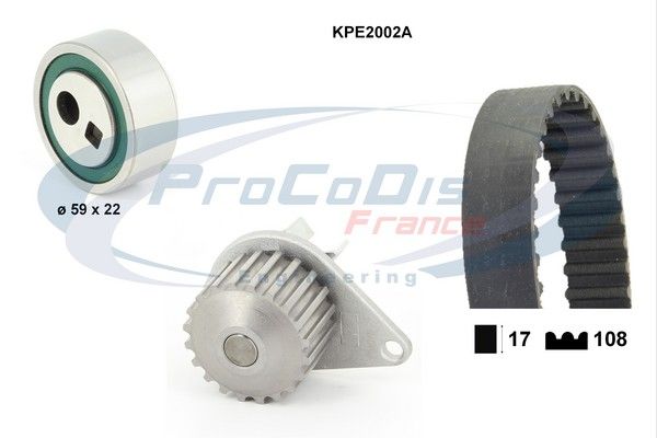 PROCODIS FRANCE Водяной насос + комплект зубчатого ремня KPE2002A